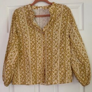 Parterre Bryce top in gold Melagrano stripe